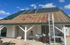 Changement de toiture du aux intempéries impacté par les grêle chantier à la chaîne lotte 