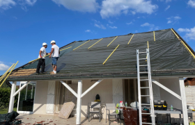 Changement de toiture du aux intempéries impacté par les grêle chantier à la chaîne lotte 